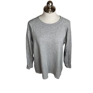 Eileen Fisher‎ Crewneck Sweatshirt Womens Size Small Gray Organic Tencel Blend
